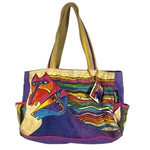 Laurel Burch Horse Colorful Shoulder Bag Tote